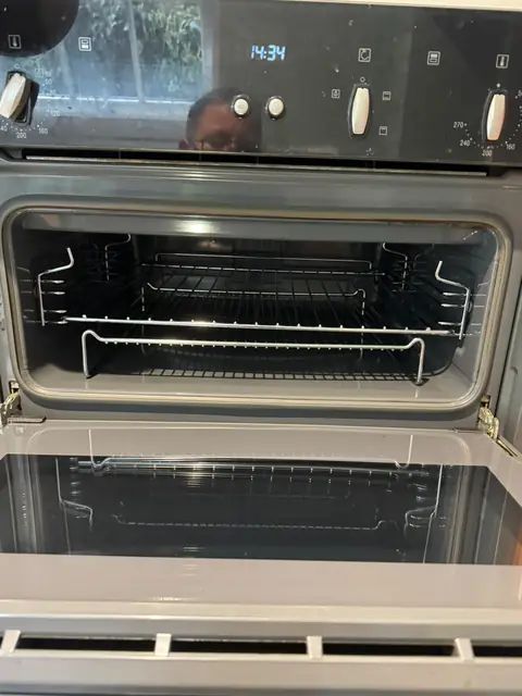 Built-under double oven after an Eco Oven Cleaning clean